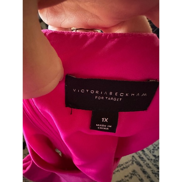 Victoria Beckham‎ for Target Pink Sleeveless Frayed Hem Top Plus Size 1X - Picture 3 of 4